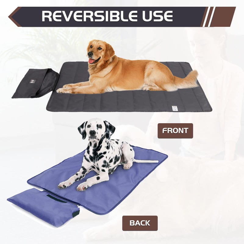 ROZKITCH Outdoor Pet Dog Pad 39"x28" Portable Reversible Waterproof Summer Sleeping Mat Reusable Machine Washable Easy to Clean&Carry Camping Travel Mat for Small Medium Large Dogs - Image 4